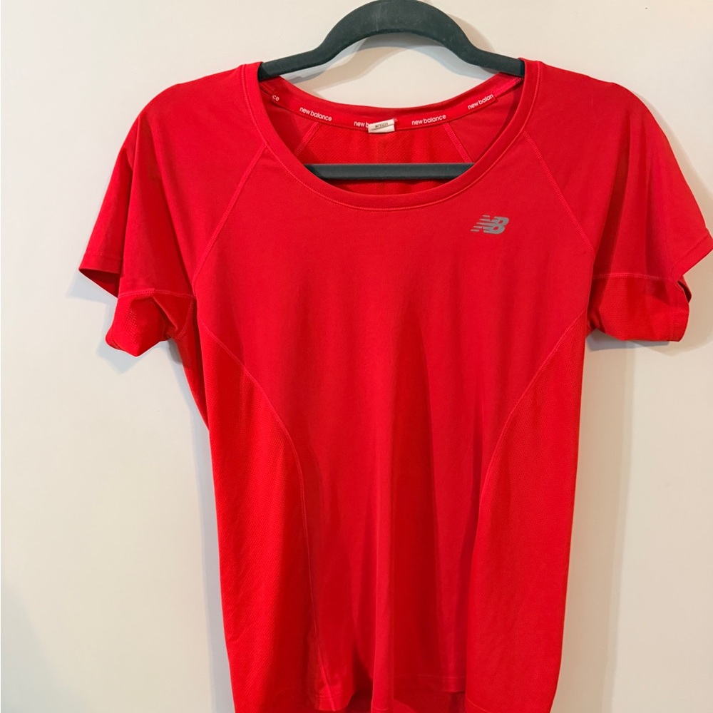 New Balance Women's Bright Red Short Sleeve Tee